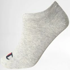 Lot De 3 Paires De Chaussettes Calzini Blanc Bleu Marine Gris Chiné de Champion -Champion Soldes champion 298981 U24560 EM006 20220125T141028 03