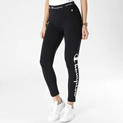 Legging Skinny A Bandes Femme 114878 Noir de Champion
