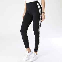 Legging Skinny A Bandes Femme 115054 Noir de Champion