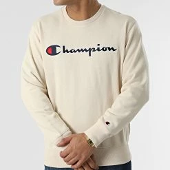 Sweat Crewneck 217061 Beige de Champion -Champion Soldes champion 299063 217061 YS015 20220125T161525 03