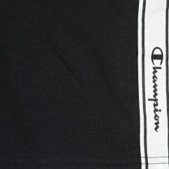 Short Jogging Enfant A Bandes 305920 Noir de Champion -Champion Soldes champion 299086 305920 KK001 20220126T161015 03