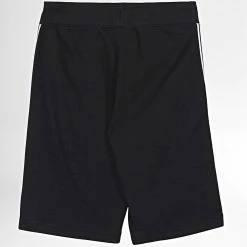 Short Jogging Enfant A Bandes 305920 Noir de Champion -Champion Soldes champion 299086 305920 KK001 20220126T161016 04