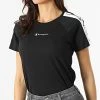 Tee Shirt Femme A Bandes 115057 Noir de Champion -Champion Soldes champion 300842 115057 KK001 20220301T143040 01