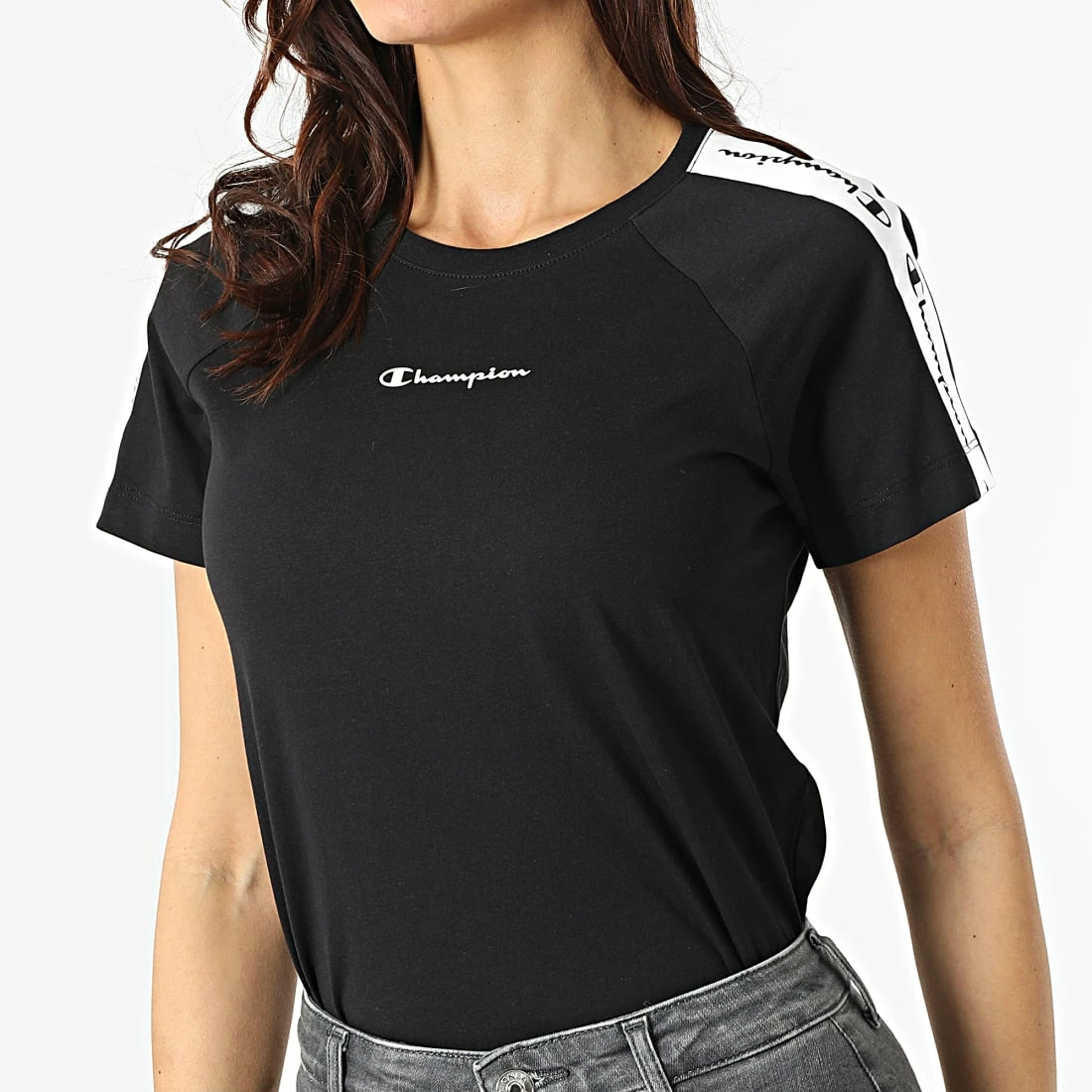 Tee Shirt Femme A Bandes 115057 Noir de Champion 3 Tee Shirt Femme A Bandes 115057 Noir de Champion