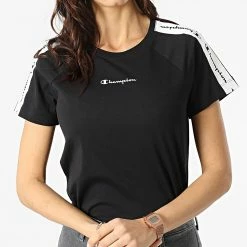 Tee Shirt Femme A Bandes 115057 Noir de Champion 8 Tee Shirt Femme A Bandes 115057 Noir de Champion -Champion Soldes champion 300842 115057 KK001 20220301T143042 03