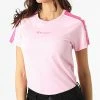 Tee Shirt Femme A Bandes 115057 Rose de Champion