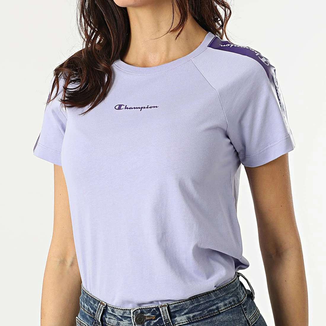 Tee Shirt Femme A Bandes 115057 Violet de Champion 3 Tee Shirt Femme A Bandes 115057 Violet de Champion