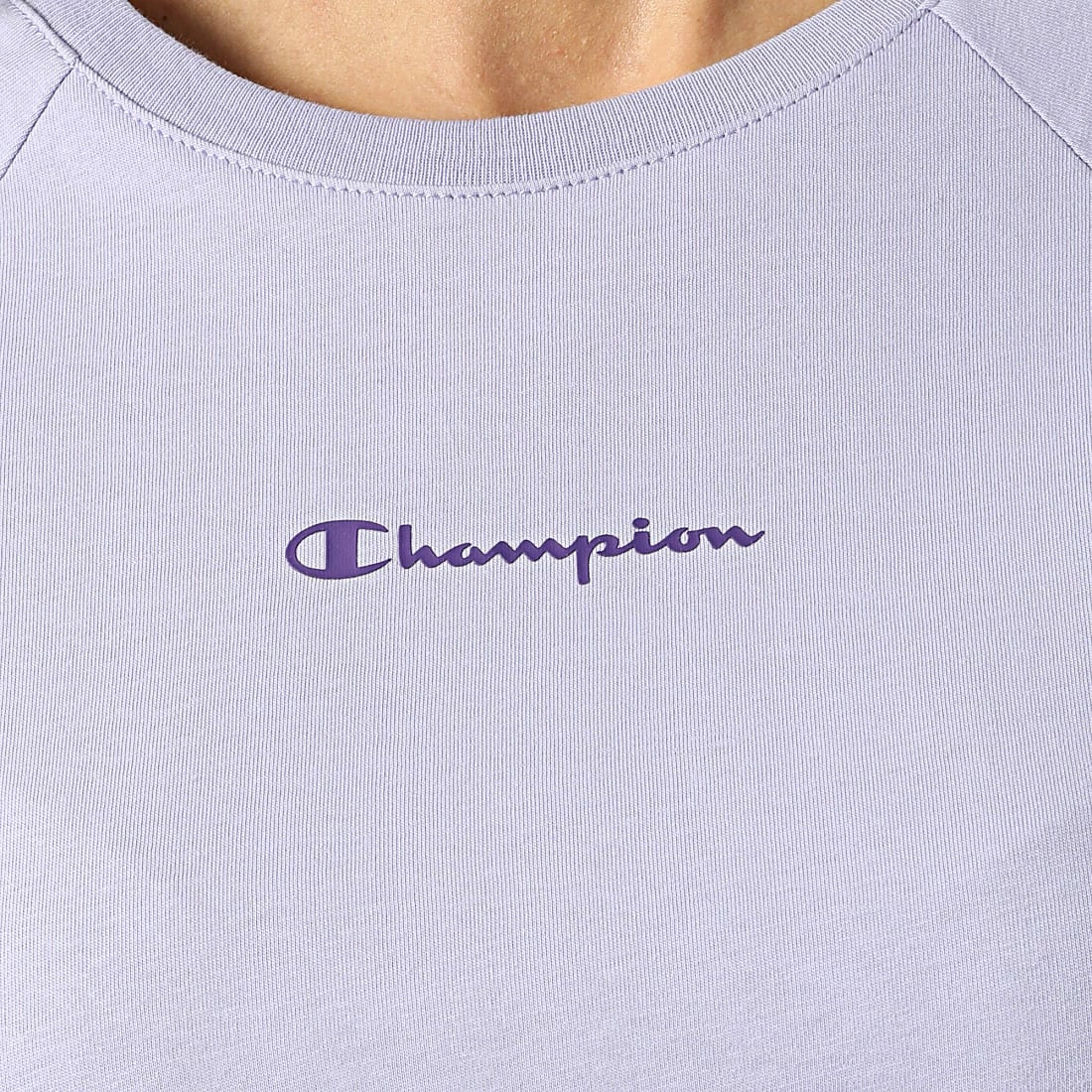 Tee Shirt Femme A Bandes 115057 Violet de Champion 4 Tee Shirt Femme A Bandes 115057 Violet de Champion – Image 2