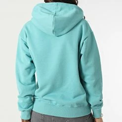 Sweat Capuche Femme 114920 Turquoise de Champion -Champion Soldes champion 300862 114920 BS148 20220204T162722 04