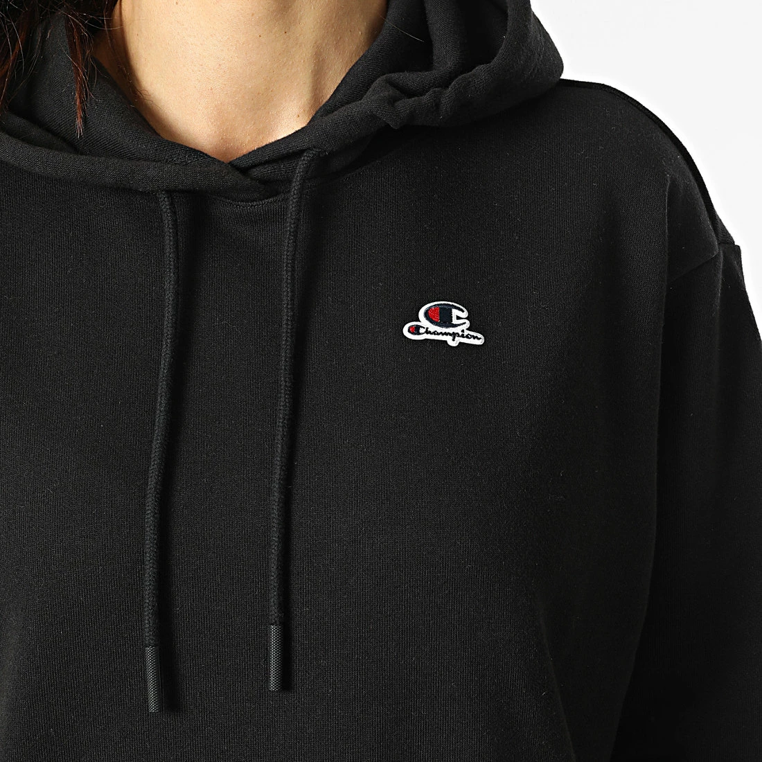 Sweat Capuche Femme 114920 Noir de Champion 4 Sweat Capuche Femme 114920 Noir de Champion – Image 2