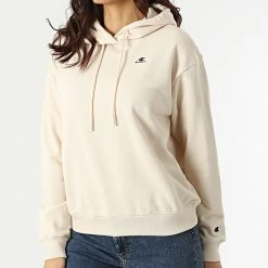 Sweat Capuche Femme 114920 Beige de Champion