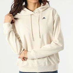 Sweat Capuche Femme 114920 Beige de Champion -Champion Soldes champion 300873 114920 YS015 20220204T161132 03
