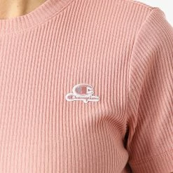 Tee Shirt Femme 114933 Saumon de Champion -Champion Soldes champion 300877 114933 PS092 20220301T143326 02