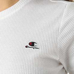 Tee Shirt Femme 114933 Blanc de Champion 7 Tee Shirt Femme 114933 Blanc de Champion -Champion Soldes champion 300880 114933 WW001 20220202T160059 02
