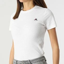 Tee Shirt Femme 114933 Blanc de Champion 8 Tee Shirt Femme 114933 Blanc de Champion -Champion Soldes champion 300880 114933 WW001 20220202T160101 03