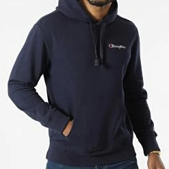 Sweat Capuche 217064 Bleu Marine de Champion -Champion Soldes champion 300890 217064 BS538 20220209T083849 03