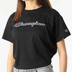 Tee Shirt Femme 115351 Noir de Champion 8 Tee Shirt Femme 115351 Noir de Champion -Champion Soldes champion 300994 115351 KK001 20220202T160417 03