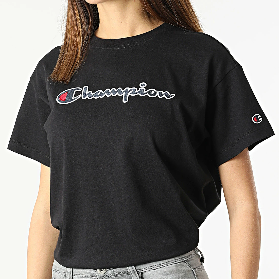 Tee Shirt Femme 115351 Noir de Champion 5 Tee Shirt Femme 115351 Noir de Champion – Image 3