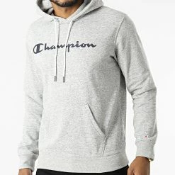 Sweat Capuche 217142 Gris Chiné de Champion