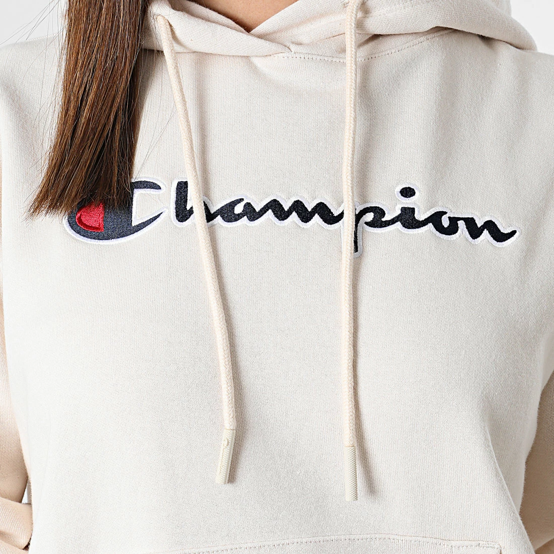 Sweat Capuche Femme 114919 Beige de Champion 4 Sweat Capuche Femme 114919 Beige de Champion – Image 2