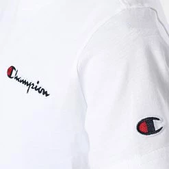 Tee Shirt Enfant 305955 Blanc de Champion 5 Tee Shirt Enfant 305955 Blanc de Champion -Champion Soldes champion 302372 305955 WW001 20220214T163908 02