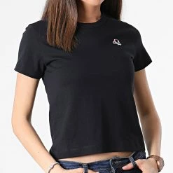 Tee Shirt Femme Crop 114929 Noir de Champion