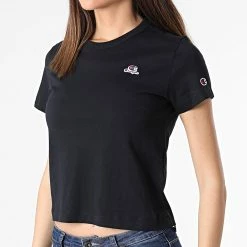 Tee Shirt Femme Crop 114929 Noir de Champion 8 Tee Shirt Femme Crop 114929 Noir de Champion -Champion Soldes champion 303432 114929 KK001 20220223T145356 03