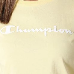 Tee Shirt Femme 114911 Jaune de Champion 7 Tee Shirt Femme 114911 Jaune de Champion -Champion Soldes champion 303439 114911 YS105 20220223T150115 02