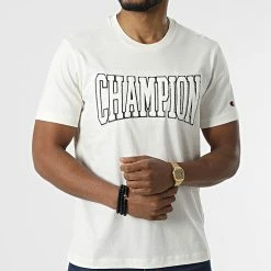 Tee Shirt 217172 Beige de Champion -Champion Soldes champion 303452 217172 YS084 20220216T150120 03