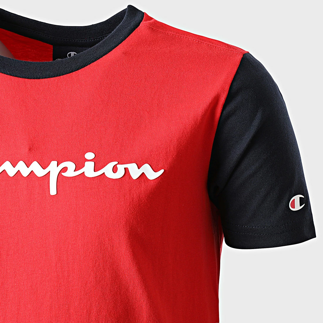 Tee Shirt Enfant 305909 Rouge Bleu Marine de Champion 4 Tee Shirt Enfant 305909 Rouge Bleu Marine de Champion – Image 2