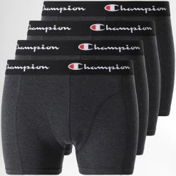 Lot De 4 Boxers U20002 Gris Anthracite Chiné de Champion