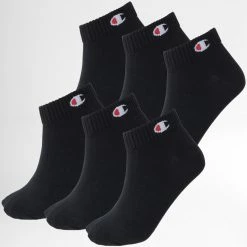 Lot De 6 Paires De Chaussettes U20006 Noir de Champion