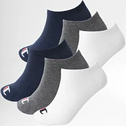 Lot De 6 Paires De Chaussettes U20007 Bleu Marine Blanc Gris Anthracite de Champion