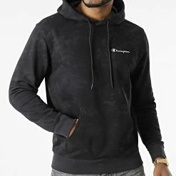 Sweat Capuche 217255 Noir de Champion -Champion Soldes champion 306177 217255 EL502 20220225T140759 03