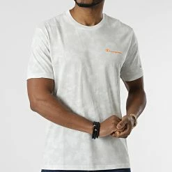 Tee Shirt 217257 Gris Clair de Champion -Champion Soldes champion 306187 217257 WL007 20220225T140410 03