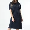 Robe Tee Shirt Femme Oversize 114890 Bleu Marine de Champion -Champion Soldes champion 306886 114890 BS501 20220310T152653 01
