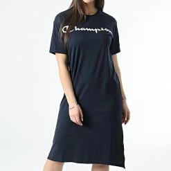 Robe Tee Shirt Femme Oversize 114890 Bleu Marine de Champion