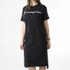 Robe Tee Shirt Femme Oversize 114890 Noir de Champion -Champion Soldes champion 306887 114890 KK001 20220310T152634 01