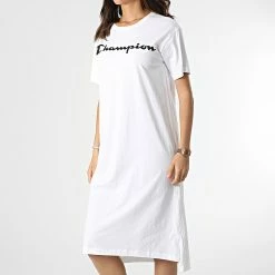 Robe Tee Shirt Femme Oversize 114890 Blanc de Champion 7 Robe Tee Shirt Femme Oversize 114890 Blanc de Champion -Champion Soldes champion 306889 114890 WW001 20220325T093401 03