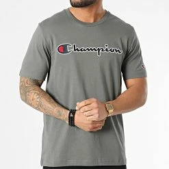Tee Shirt 217814 Gris Anthracite de Champion 8 Tee Shirt 217814 Gris Anthracite de Champion -Champion Soldes champion 306920 217814 ES525 20220304T142633 03