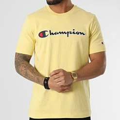 Tee Shirt 217814 Jaune de Champion -Champion Soldes champion 306928 217814 YS116 20220303T162208 03