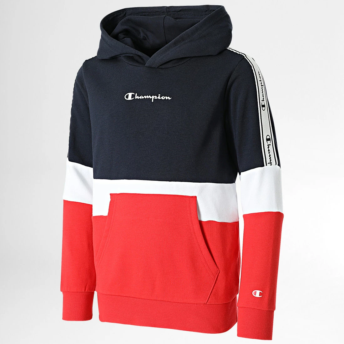 Sweat Capuche Enfant A Bandes 305923 Bleu Marine Rouge de Champion 3 Sweat Capuche Enfant A Bandes 305923 Bleu Marine Rouge de Champion