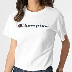 Tee Shirt Femme 115351 Blanc de Champion 8 Tee Shirt Femme 115351 Blanc de Champion -Champion Soldes champion 307082 115351 WW001 20220325T134340 03