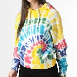 Sweat Capuche Femme 114858 Jaune Multi de Champion -Champion Soldes champion 307089 114983 WL002 20220308T160044 03