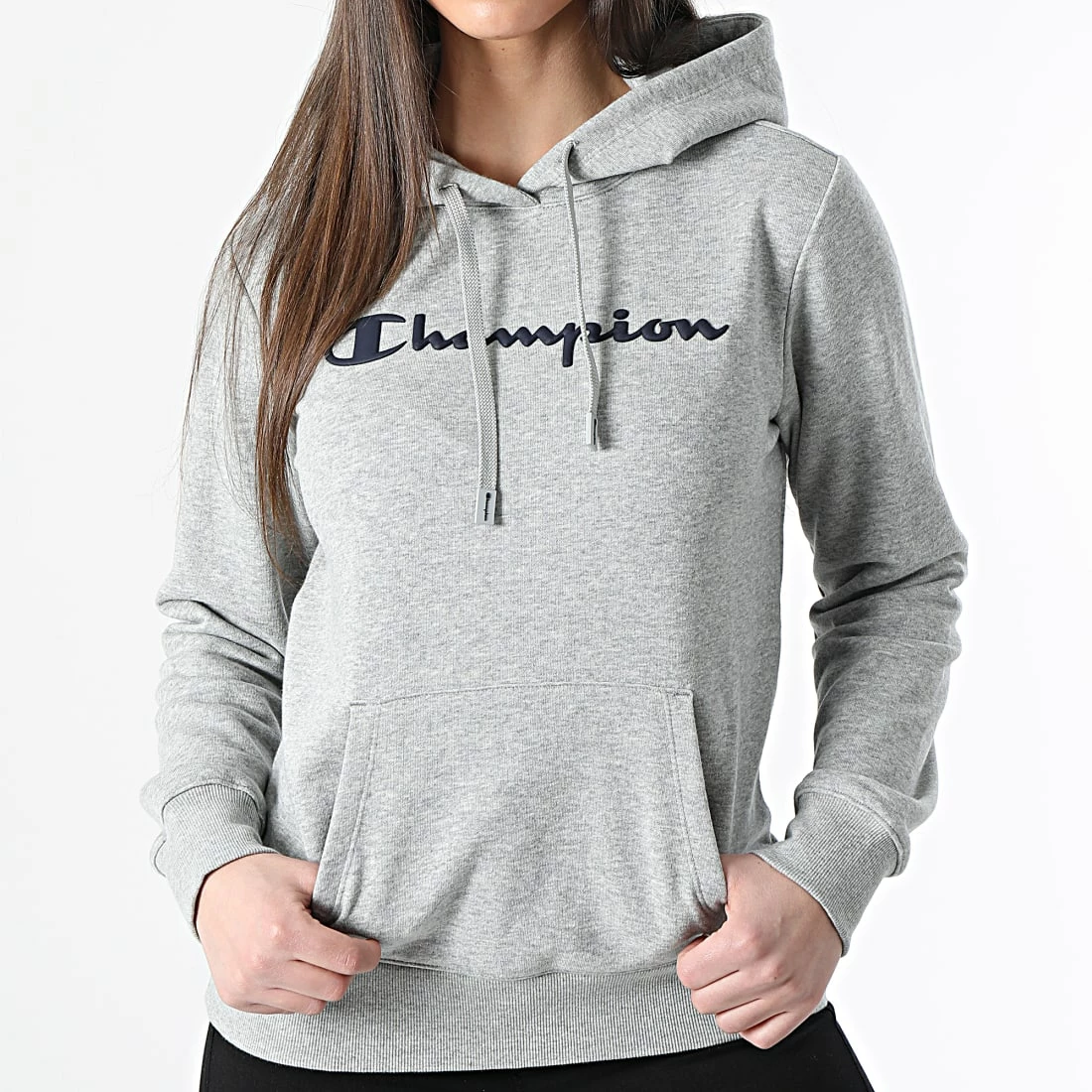 Sweat Capuche Femme 114858 Gris Chiné de Champion 3 Sweat Capuche Femme 114858 Gris Chiné de Champion