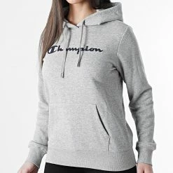 Sweat Capuche Femme 114858 Gris Chiné de Champion 8 Sweat Capuche Femme 114858 Gris Chiné de Champion -Champion Soldes champion 307117 114858 EM006 20220308T155520 03