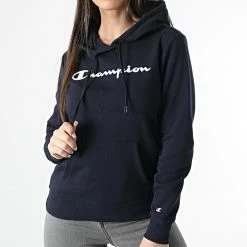 Sweat Capuche Femme 114858 Bleu Marine de Champion