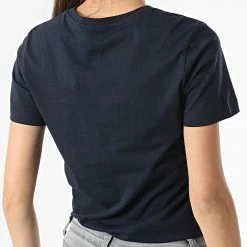 Tee Shirt Femme 114912 Bleu Marine de Champion -Champion Soldes champion 307988 114912 BS501 20220331T145525 04