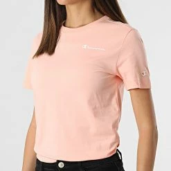 Tee Shirt Femme 114912 Corail de Champion 8 Tee Shirt Femme 114912 Corail de Champion -Champion Soldes champion 307997 114912 PS012 20220330T134927 03