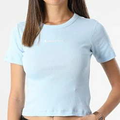 Tee Shirt Femme 114915 Bleu Ciel de Champion